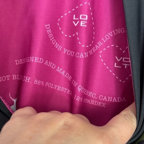 VOLT design made in Quebec Phoenix artsy stretchy abstract print dress - Picture 9 of 10